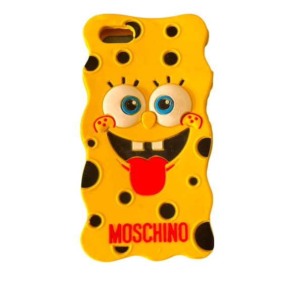Moschino Accessories - Moschino Spongebob Phone Case 5" x 2.75" Yellow iPhone 8, 7, 6, 6S
